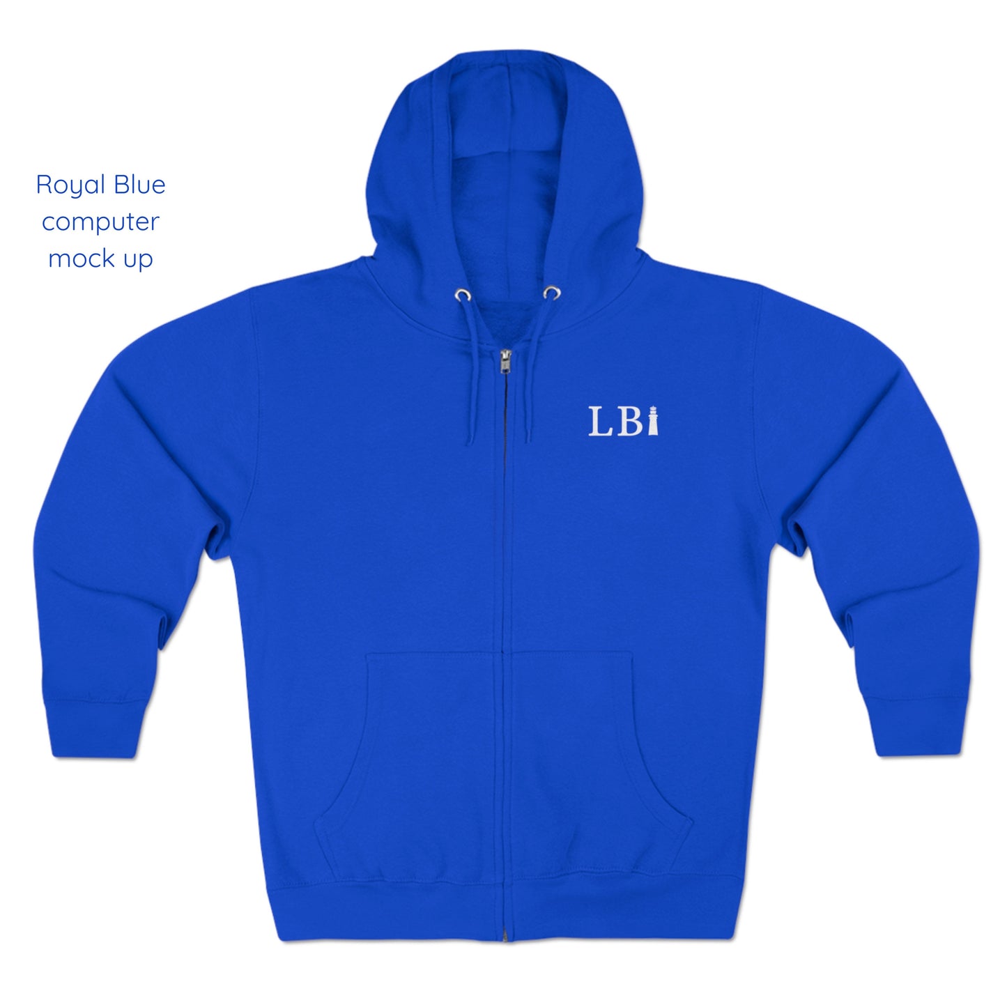 North to South Full Zip Hoodie, Long Beach Island