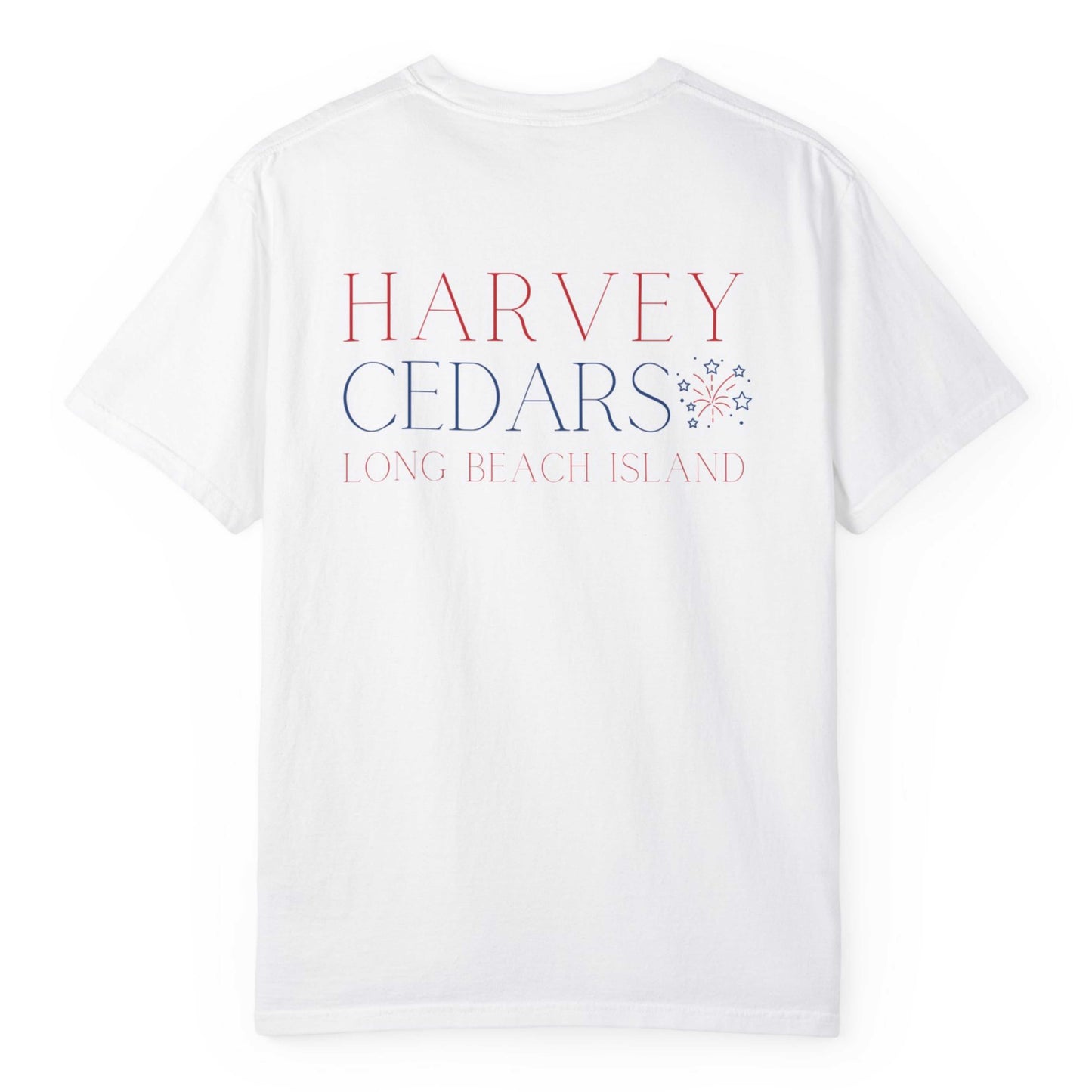 Patriotic Comfort Colors tee, Harvey Cedars