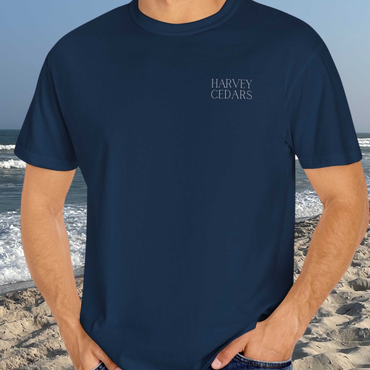 Patriotic Comfort Colors tee, Harvey Cedars