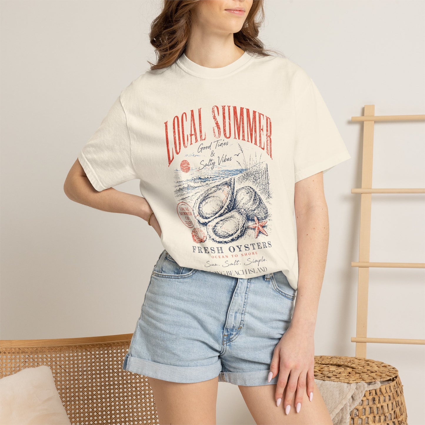 Local Summer Fresh Oysters Comfort Colors T-Shirt draft