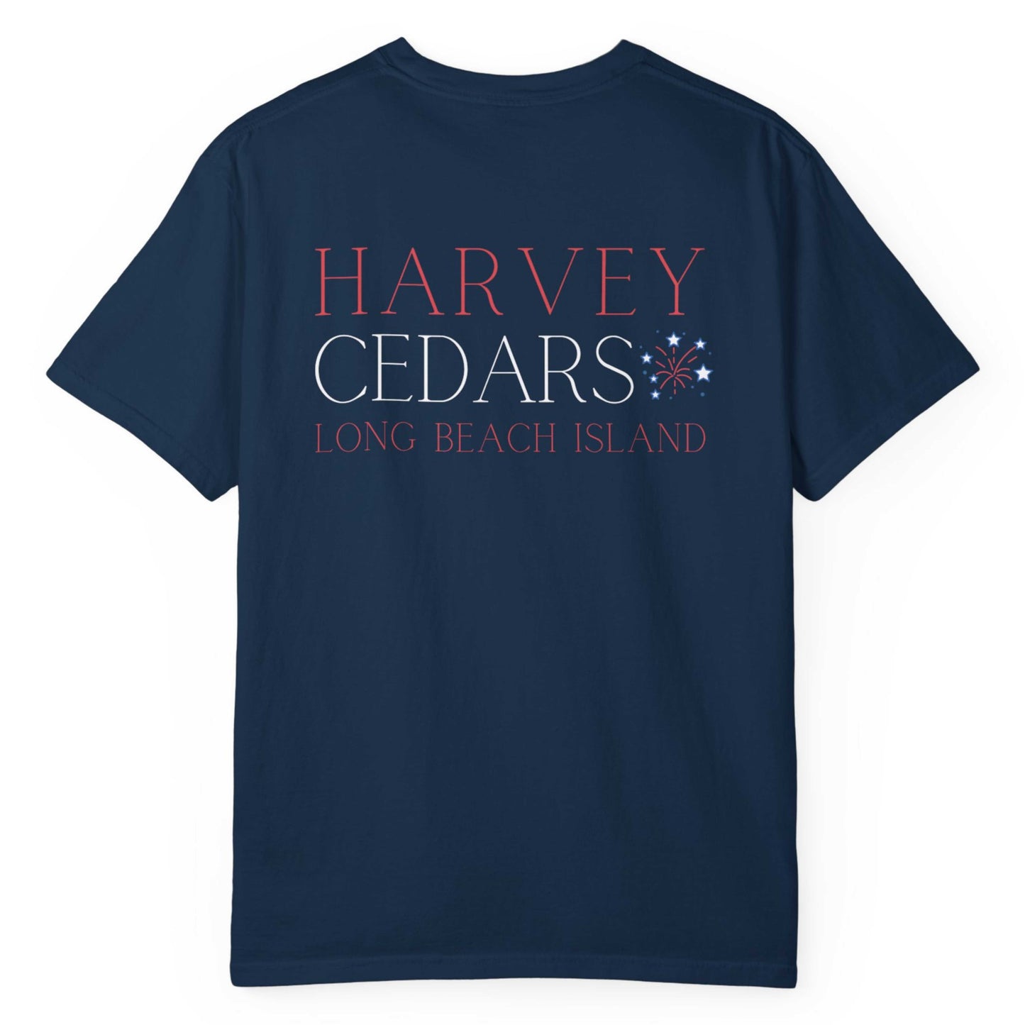 Patriotic Comfort Colors tee, Harvey Cedars