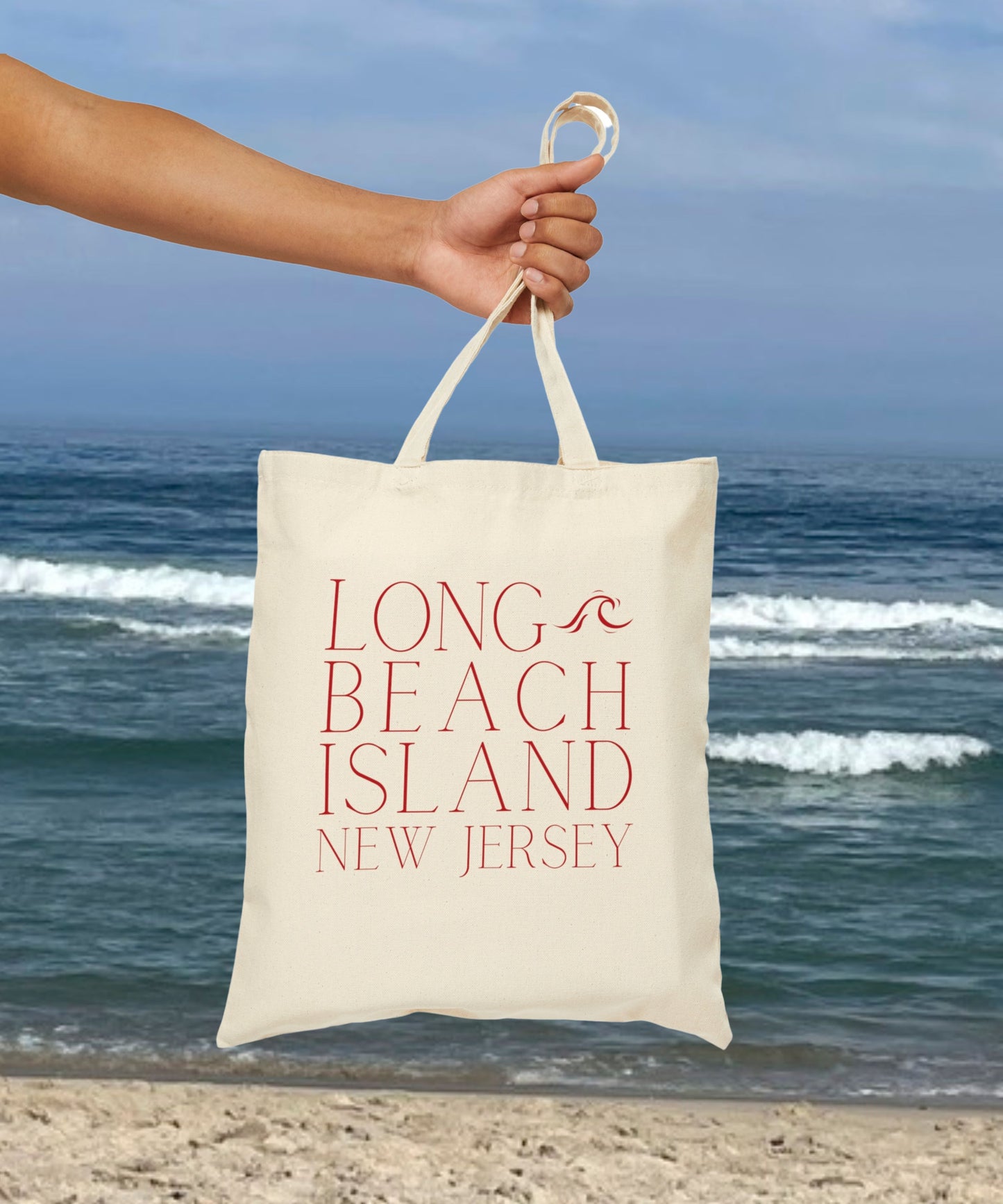 Long Beach Island Canvas Shopping Bag Tote
