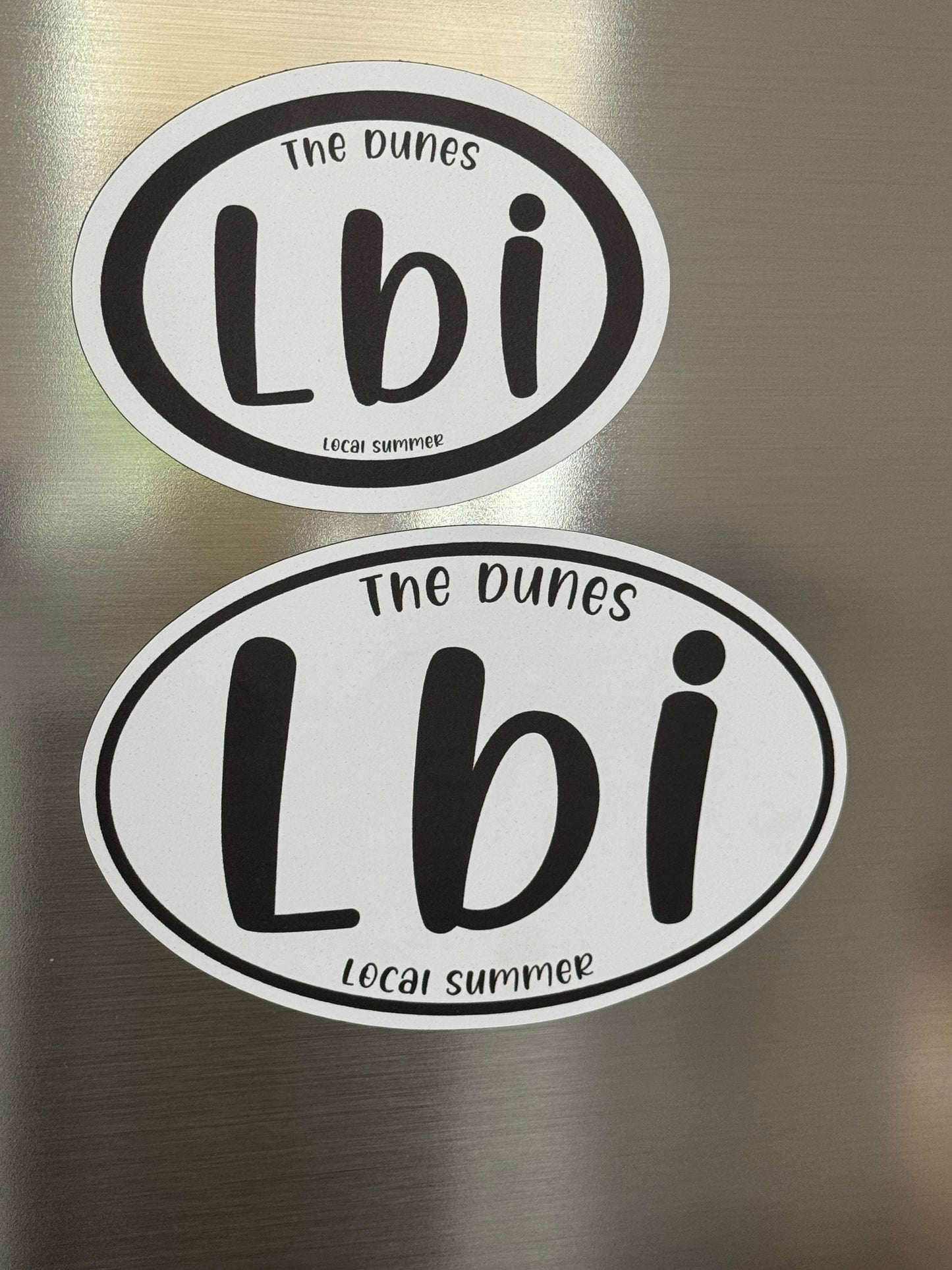 LBI, Beach Haven West Oval Magnet white 5.5x3.5