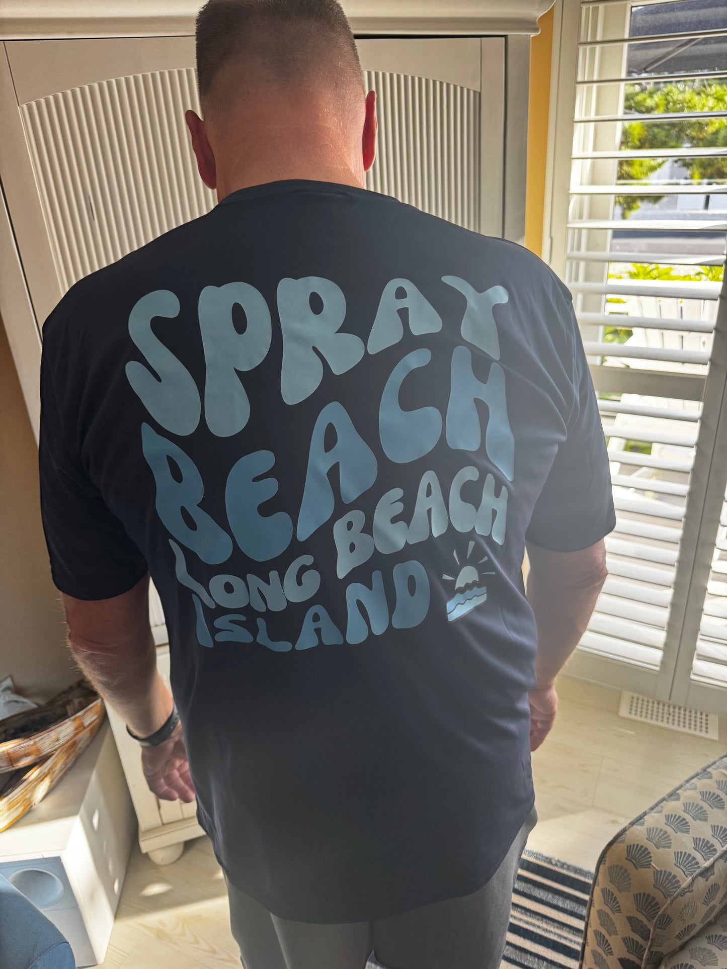 Blue Wave Performance Tee — Spray Beach - UPF50 - Sun protection