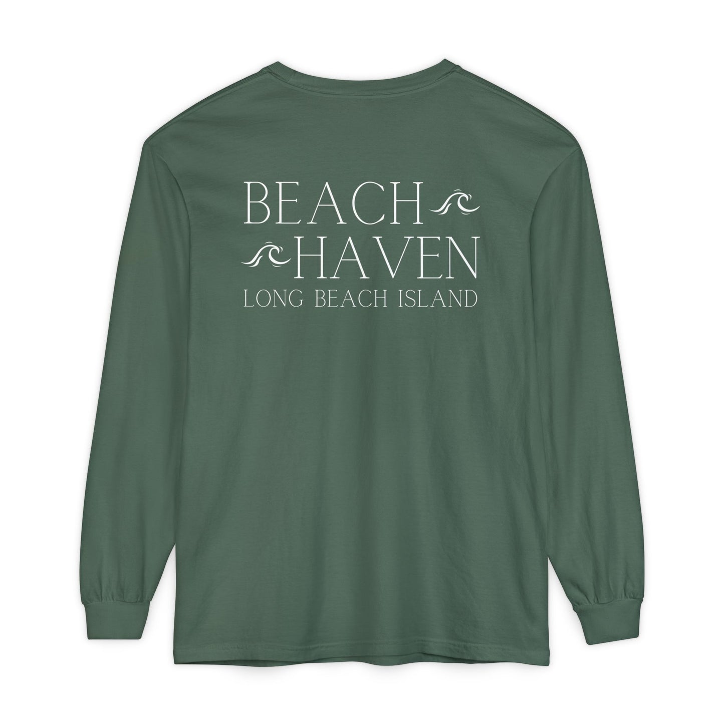 Waves Comfort Colors Long Sleeve Tee, Beach Haven