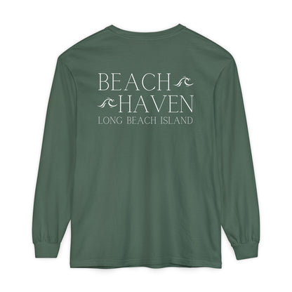 Waves Comfort Colors Long Sleeve Tee, Beach Haven