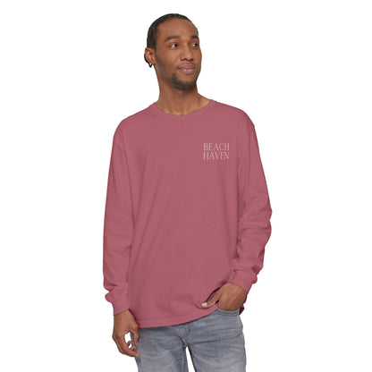 Waves Comfort Colors Long Sleeve Tee, Beach Haven