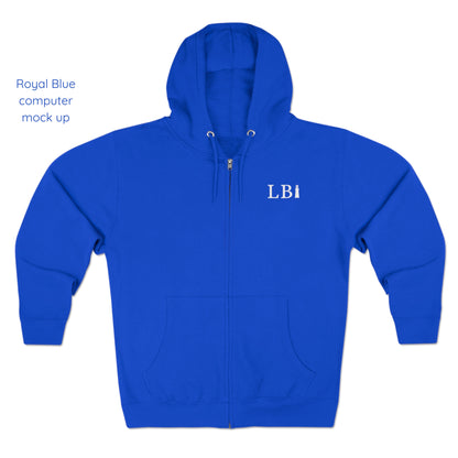 North to South Full Zip Hoodie, Long Beach Island