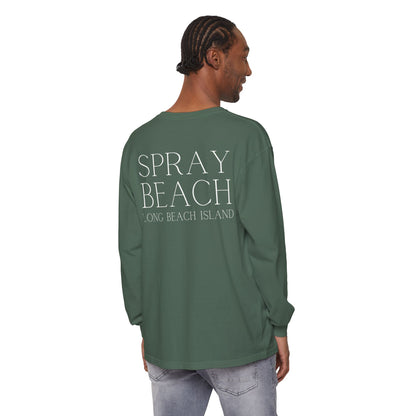 Waves Comfort Colors Long Sleeve Tee, Spray Beach