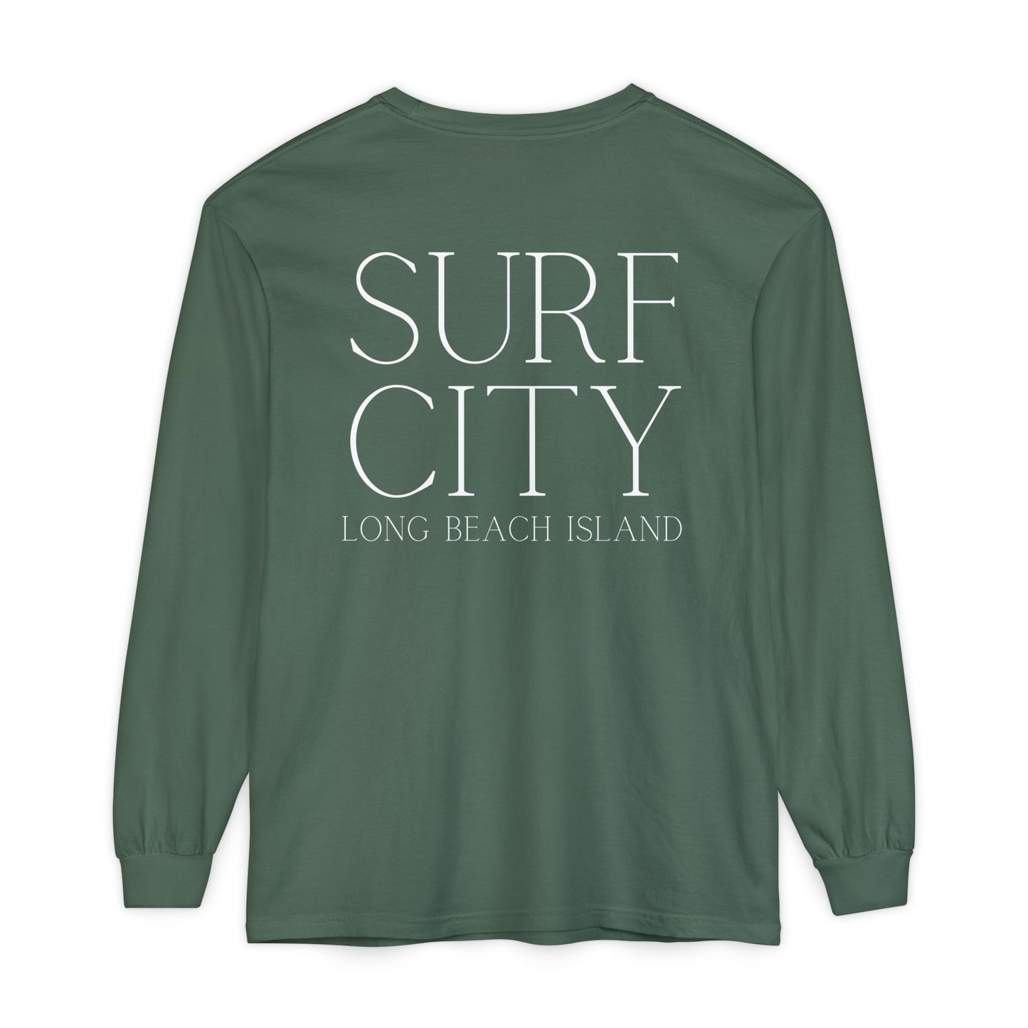 Waves Comfort Colors Long Sleeve Tee, Surf City