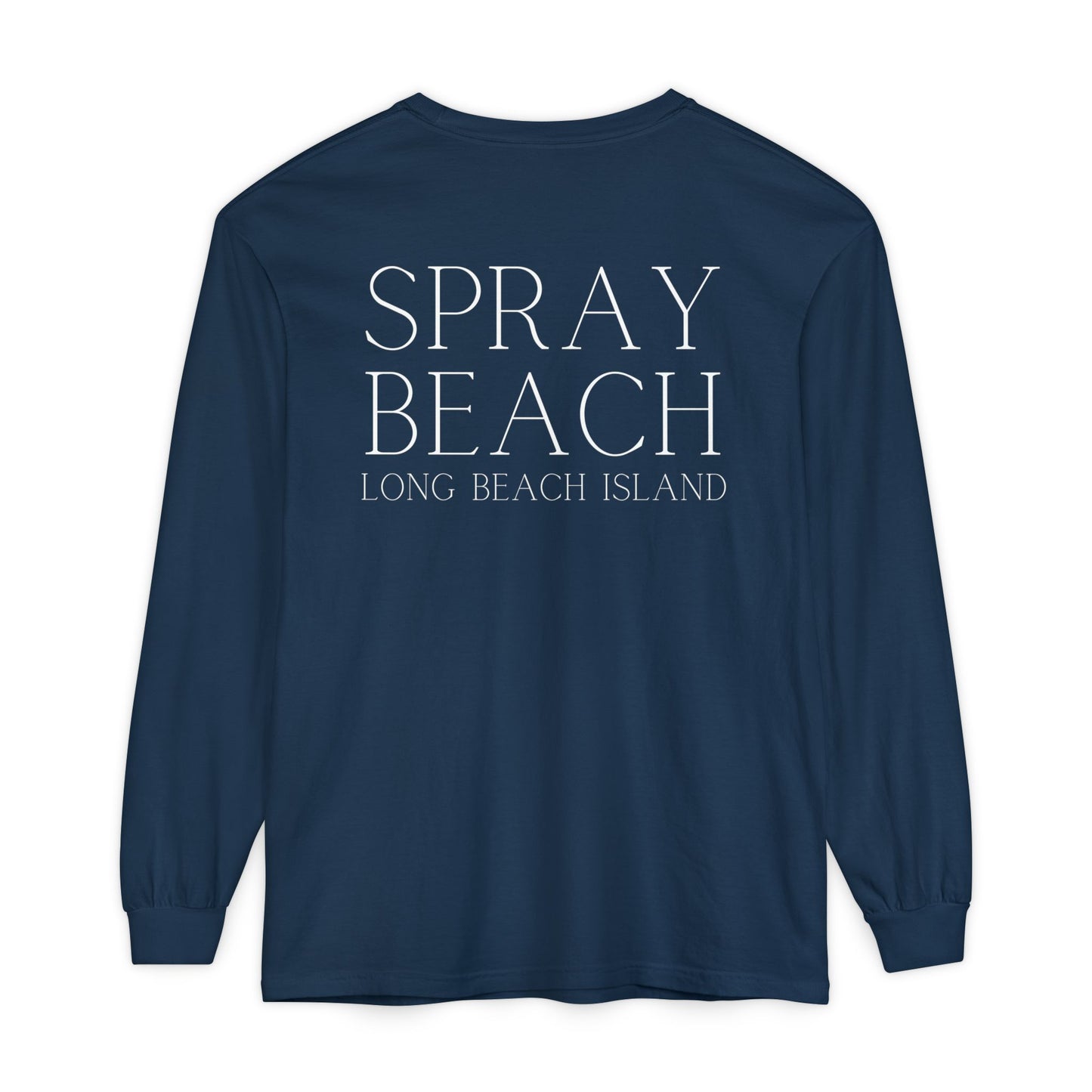 Waves Comfort Colors Long Sleeve Tee, Spray Beach