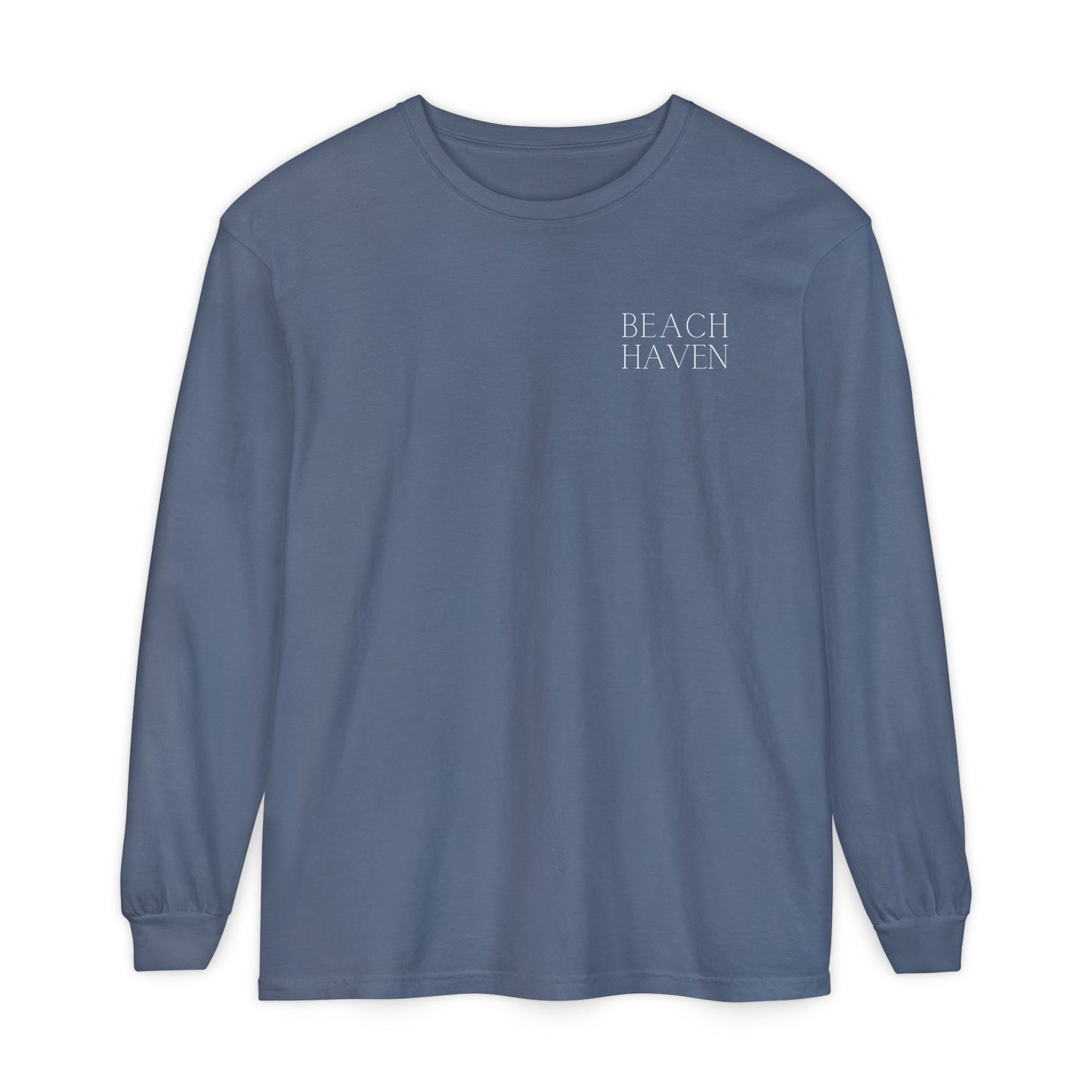 Waves Comfort Colors Long Sleeve Tee, Beach Haven