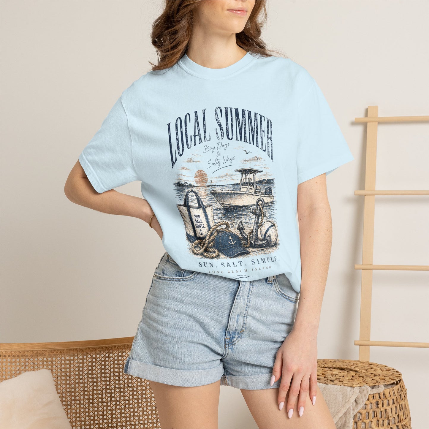 Local Summer Boat Days Comfort Colors T-Shirt