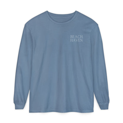 Waves Comfort Colors Long Sleeve Tee, Beach Haven