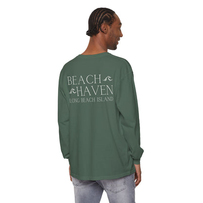 Waves Comfort Colors Long Sleeve Tee, Beach Haven