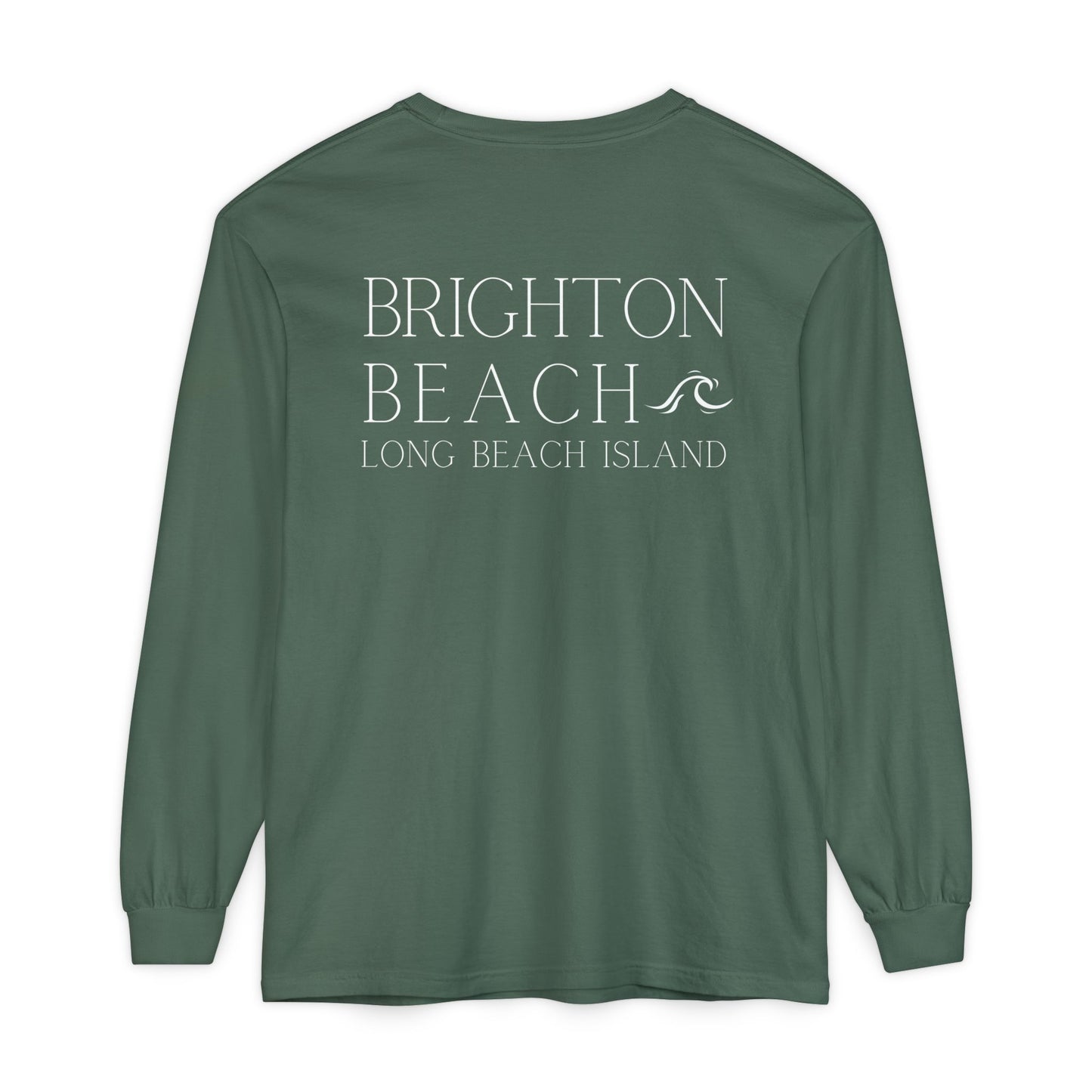 Waves Comfort Colors Long Sleeve Tee, Brighton Beach