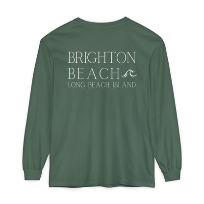 Waves Comfort Colors Long Sleeve Tee, Brighton Beach