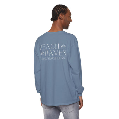 Waves Comfort Colors Long Sleeve Tee, Beach Haven