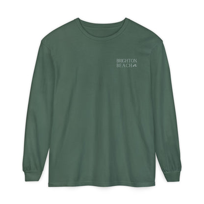 Waves Comfort Colors Long Sleeve Tee, Brighton Beach