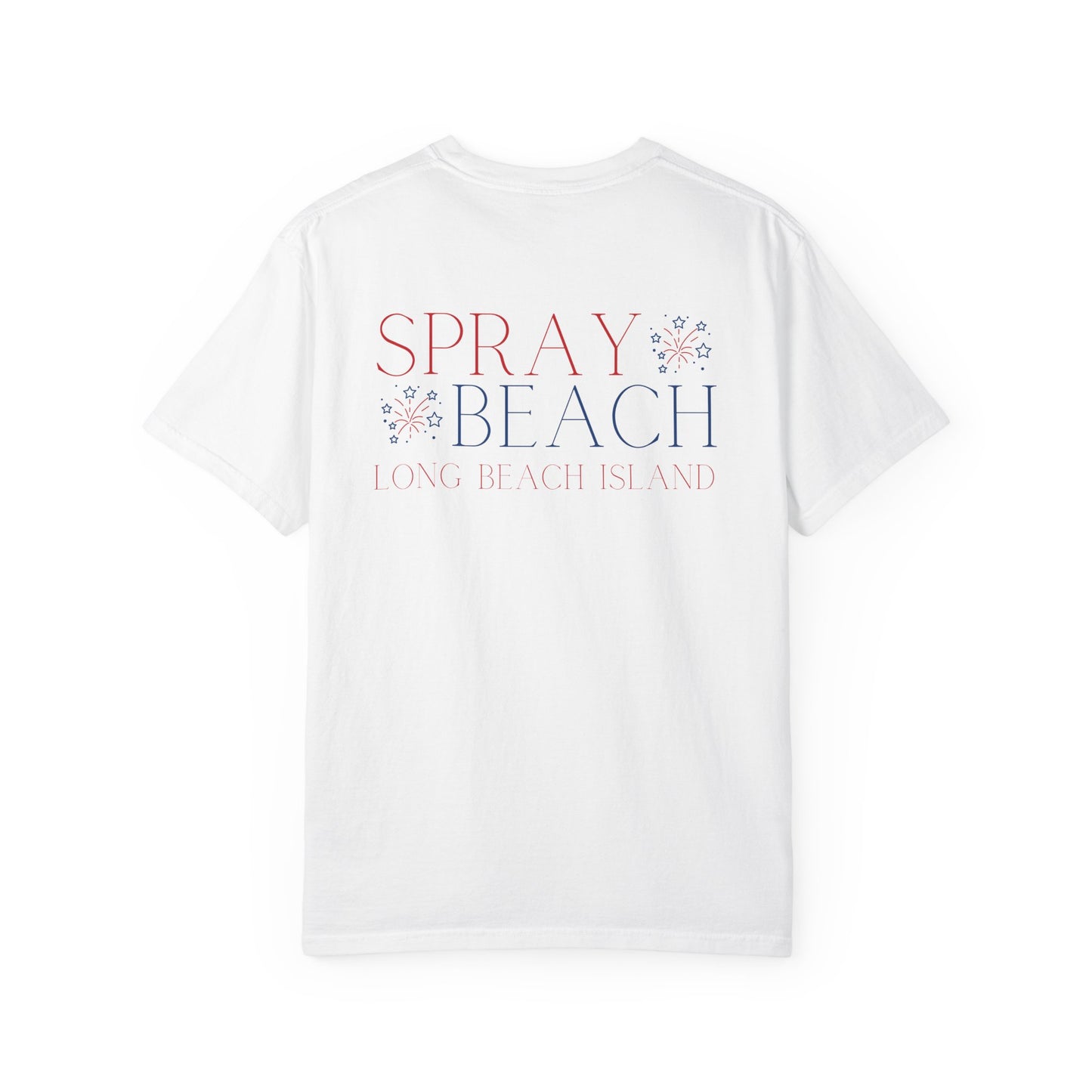 Patriotic Comfort Colors tee, Spray Beach