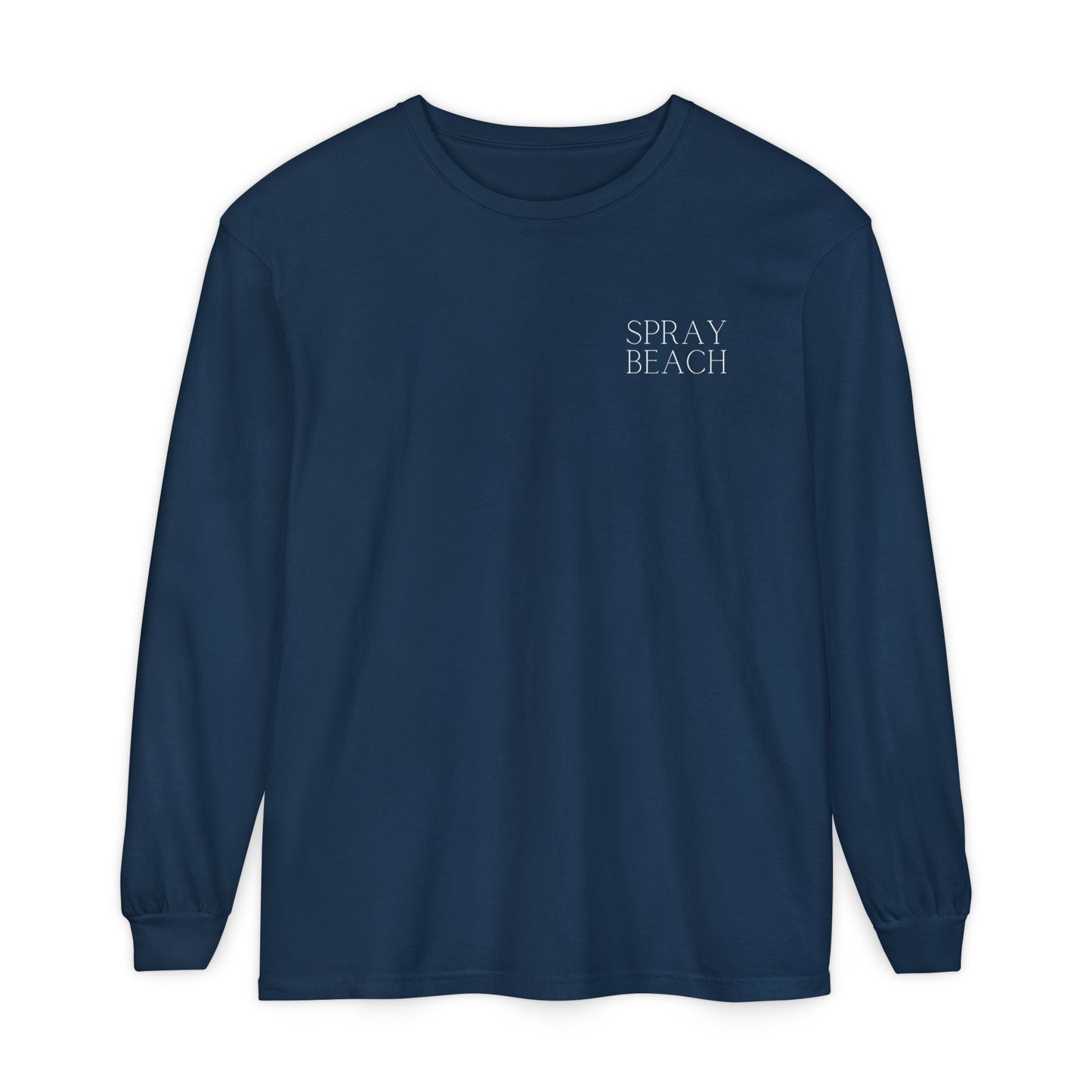 Waves Comfort Colors Long Sleeve Tee, Spray Beach