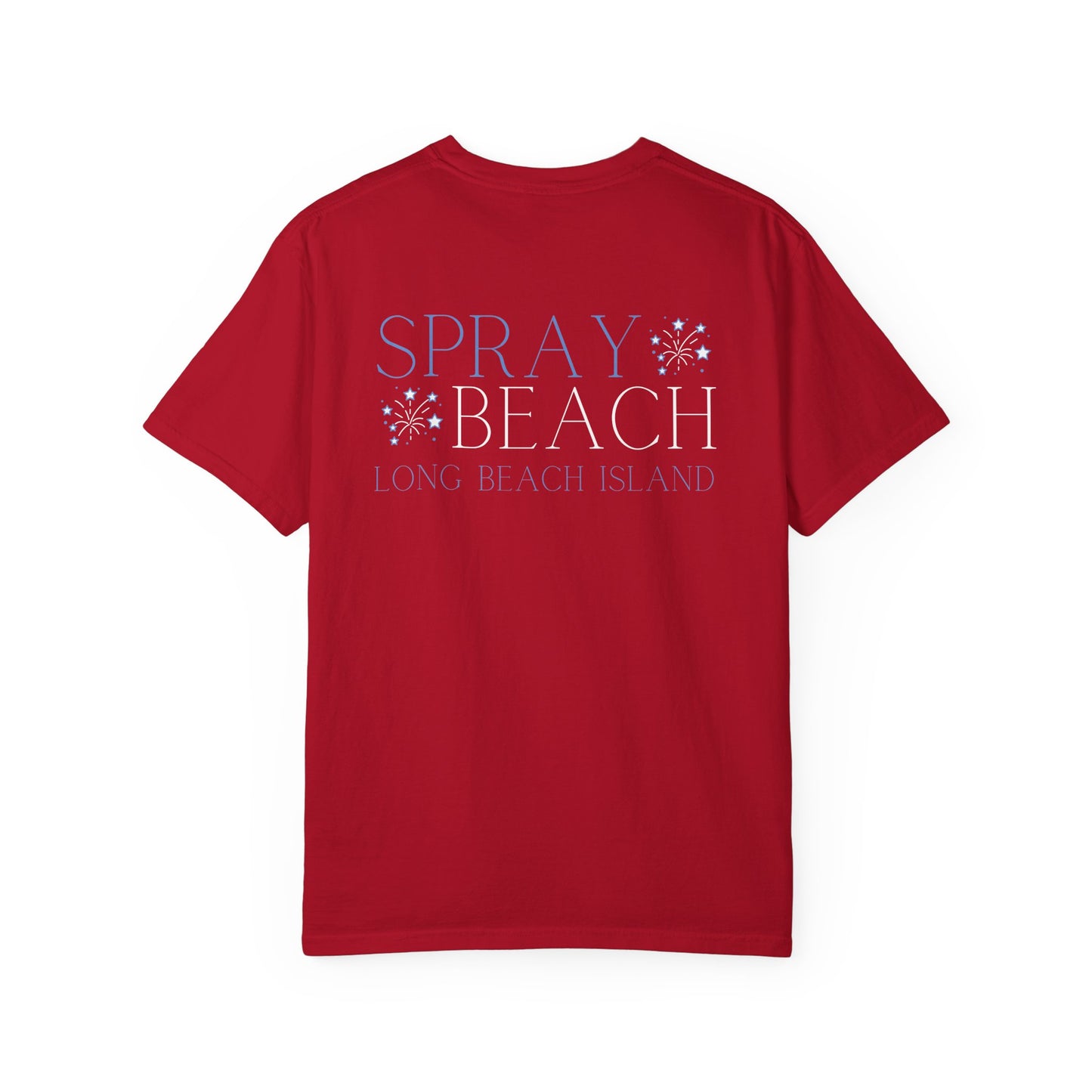 Patriotic Comfort Colors tee, Spray Beach
