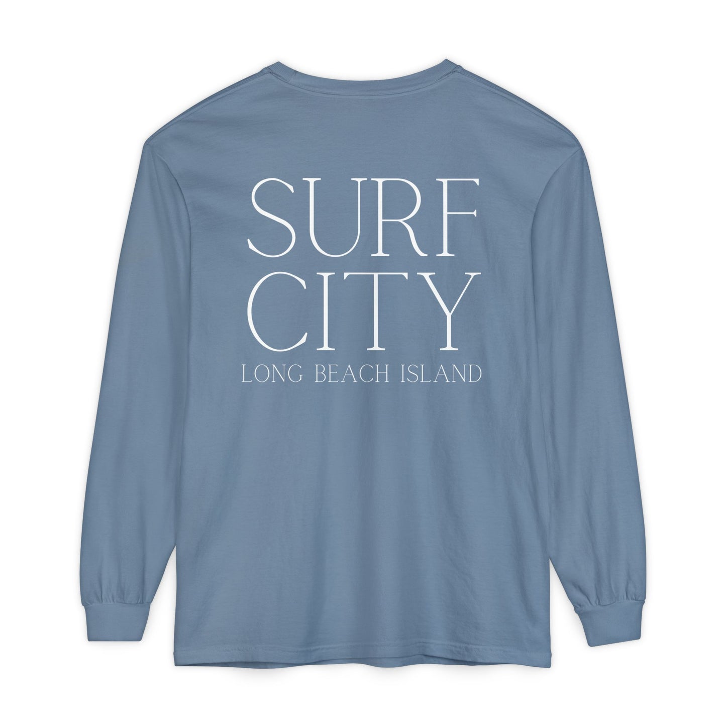 Waves Comfort Colors Long Sleeve Tee, Surf City