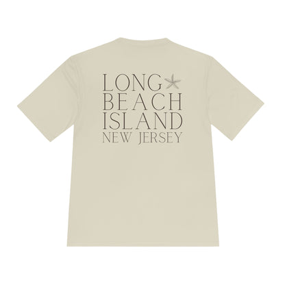Driftwood Moisture Wicking Tee, Long Beach Island
