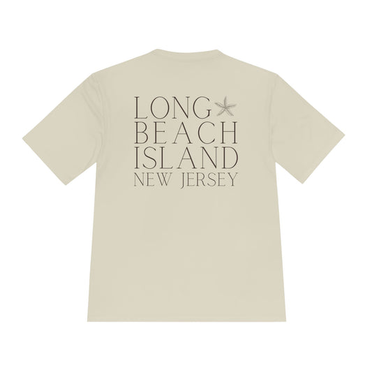 Driftwood Moisture Wicking Tee, Long Beach Island