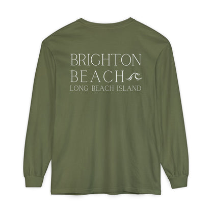 Waves Comfort Colors Long Sleeve Tee, Brighton Beach