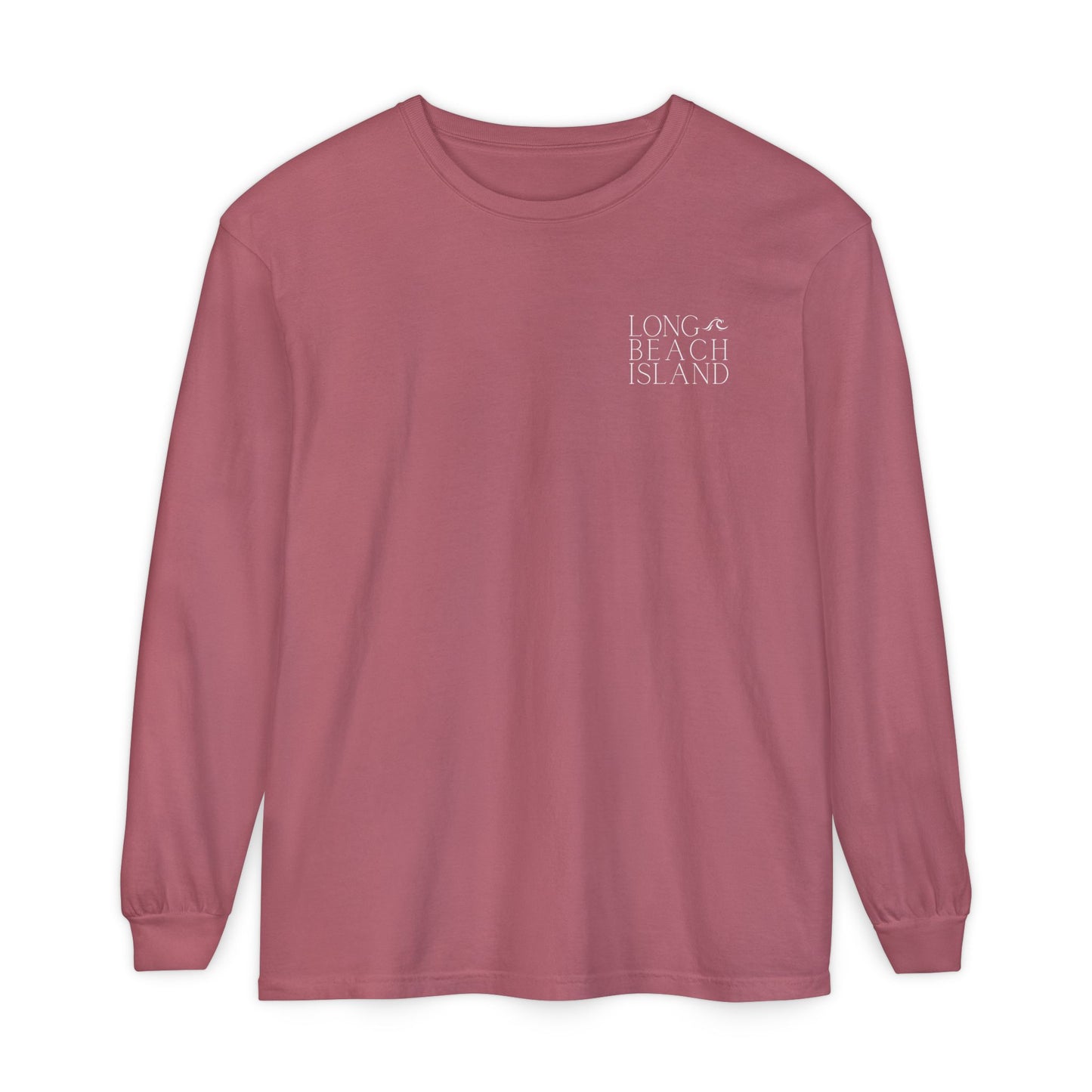 Waves Comfort Colors Long Sleeve Tee, Long Beach Island