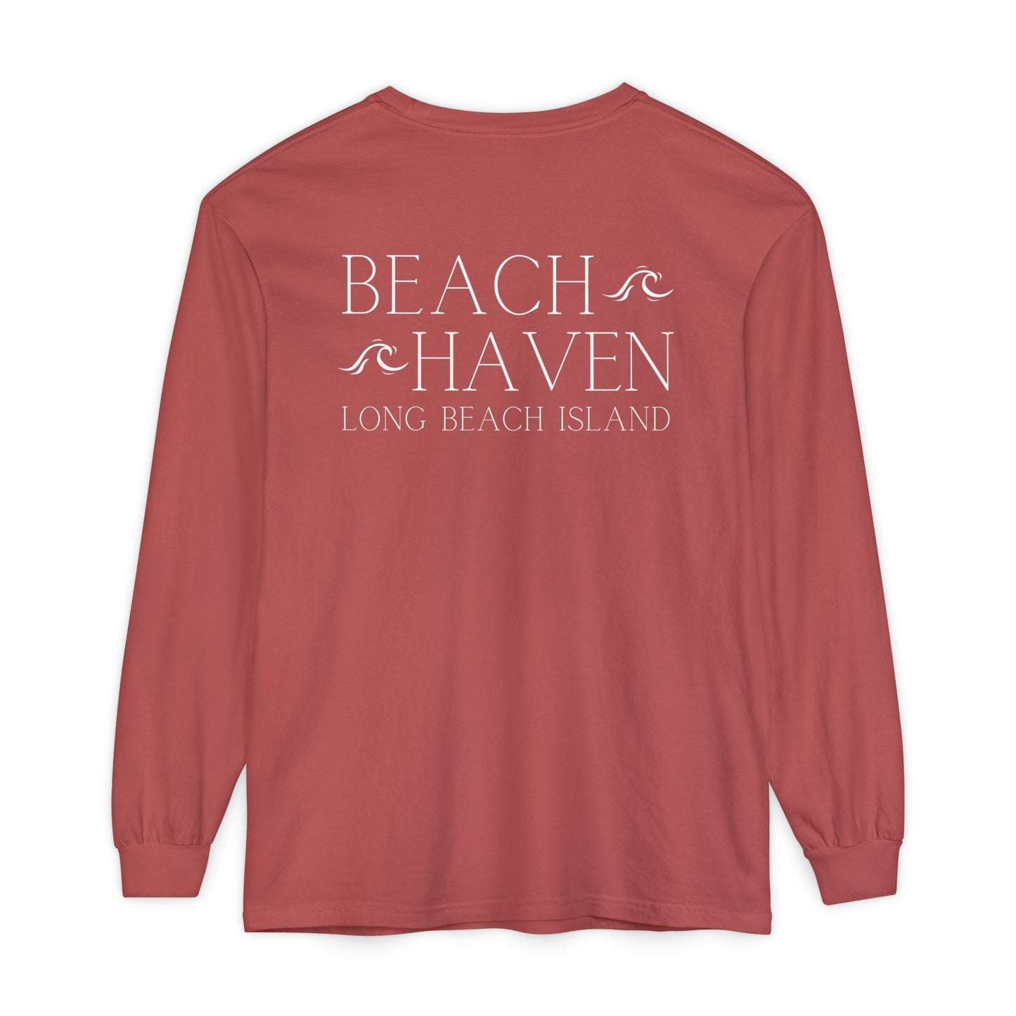 Waves Comfort Colors Long Sleeve Tee, Beach Haven