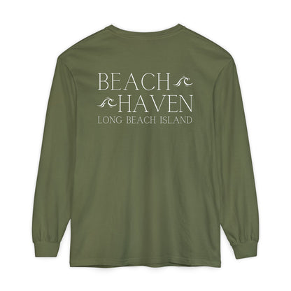 Waves Comfort Colors Long Sleeve Tee, Beach Haven