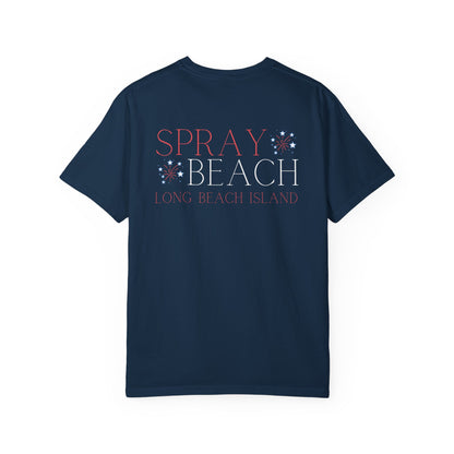 Patriotic Comfort Colors tee, Spray Beach