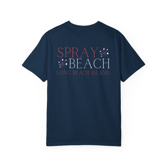 Patriotic Comfort Colors tee, Spray Beach