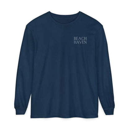 Waves Comfort Colors Long Sleeve Tee, Beach Haven