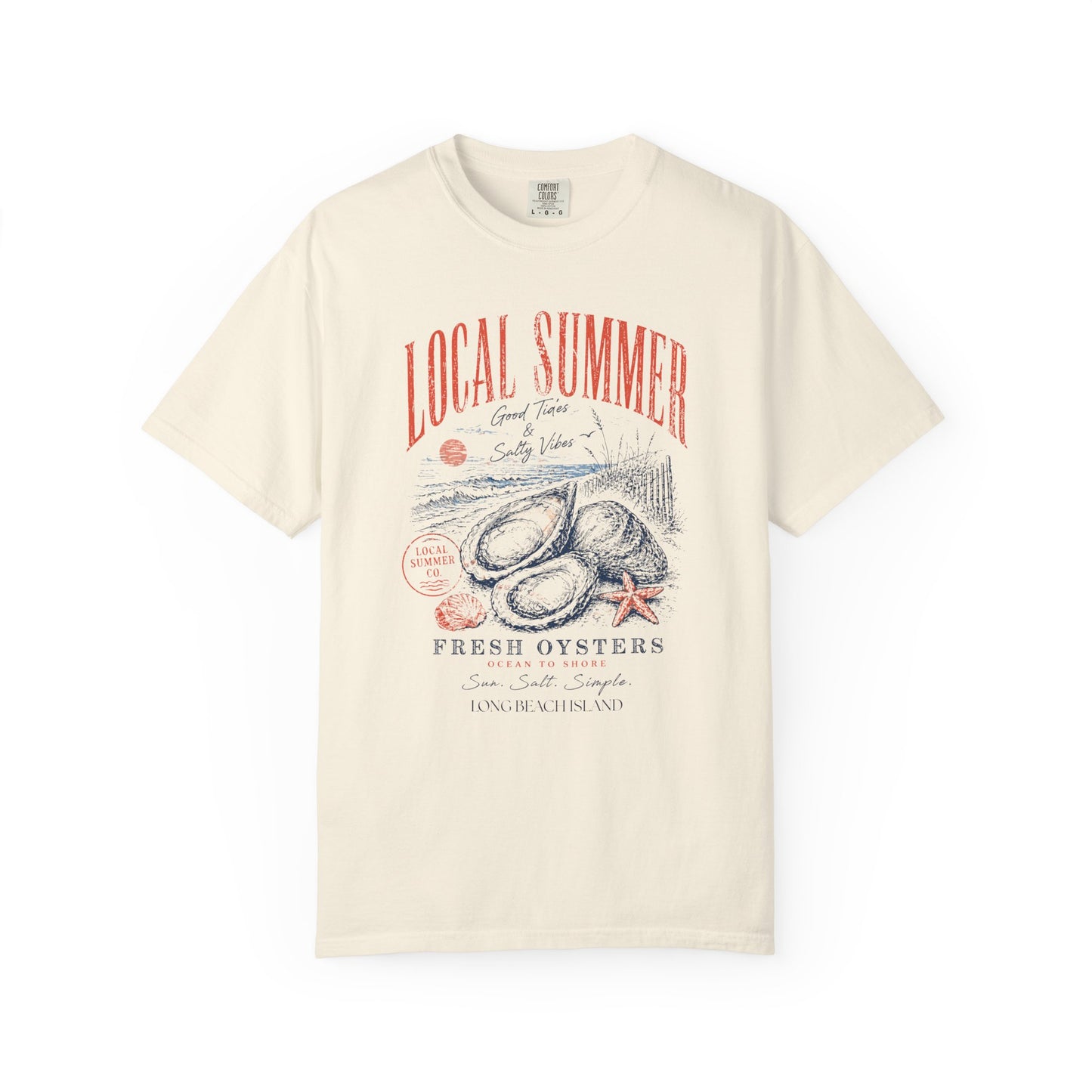 Local Summer Fresh Oysters Comfort Colors T-Shirt draft