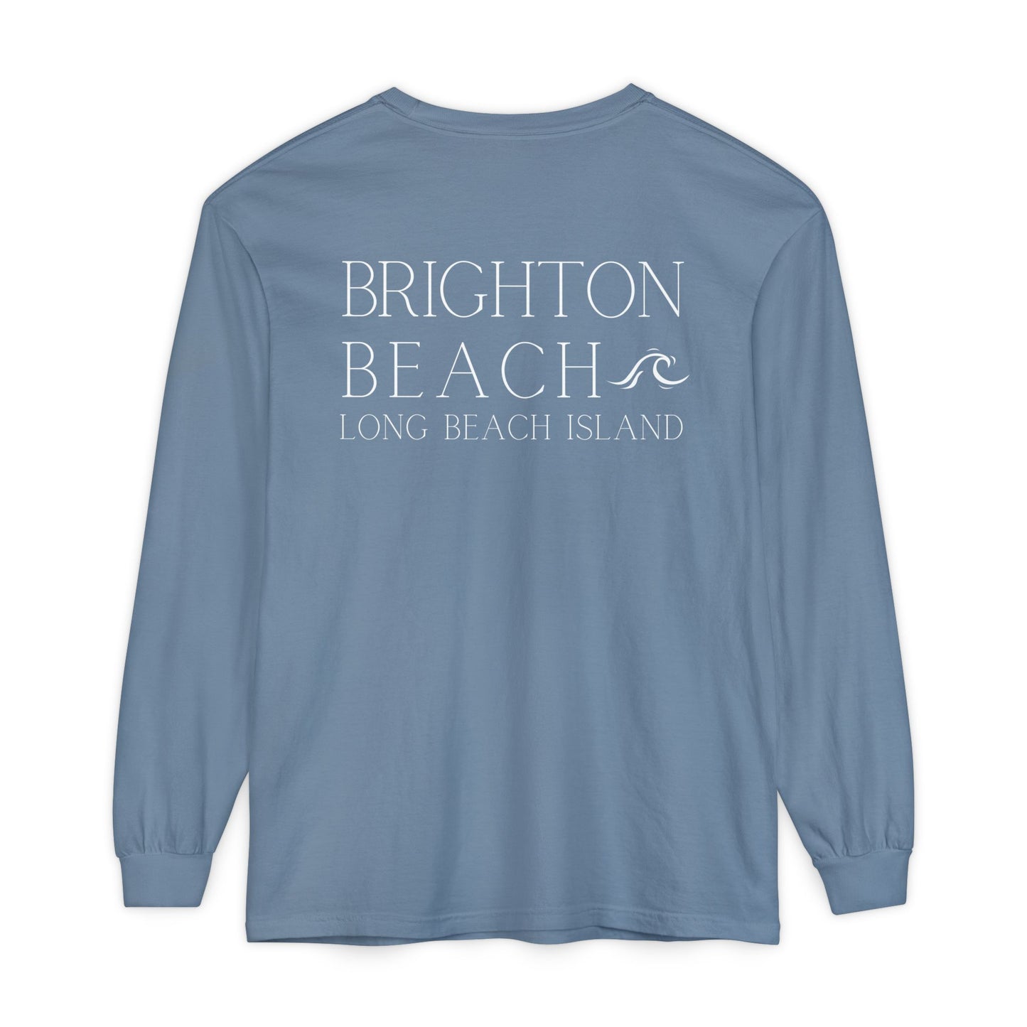 Waves Comfort Colors Long Sleeve Tee, Brighton Beach