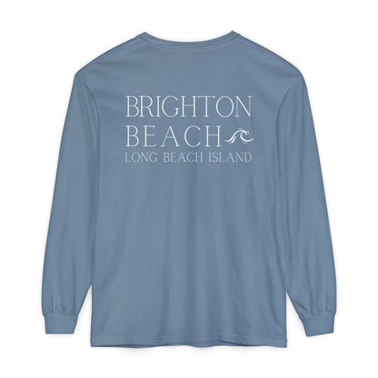 Waves Comfort Colors Long Sleeve Tee, Brighton Beach
