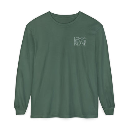 Waves Comfort Colors Long Sleeve Tee, Long Beach Island