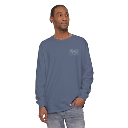 Waves Comfort Colors Long Sleeve Tee, Beach Haven