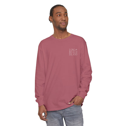 Waves Comfort Colors Long Sleeve Tee, Long Beach Island