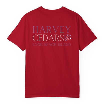 Patriotic Comfort Colors tee, Harvey Cedars