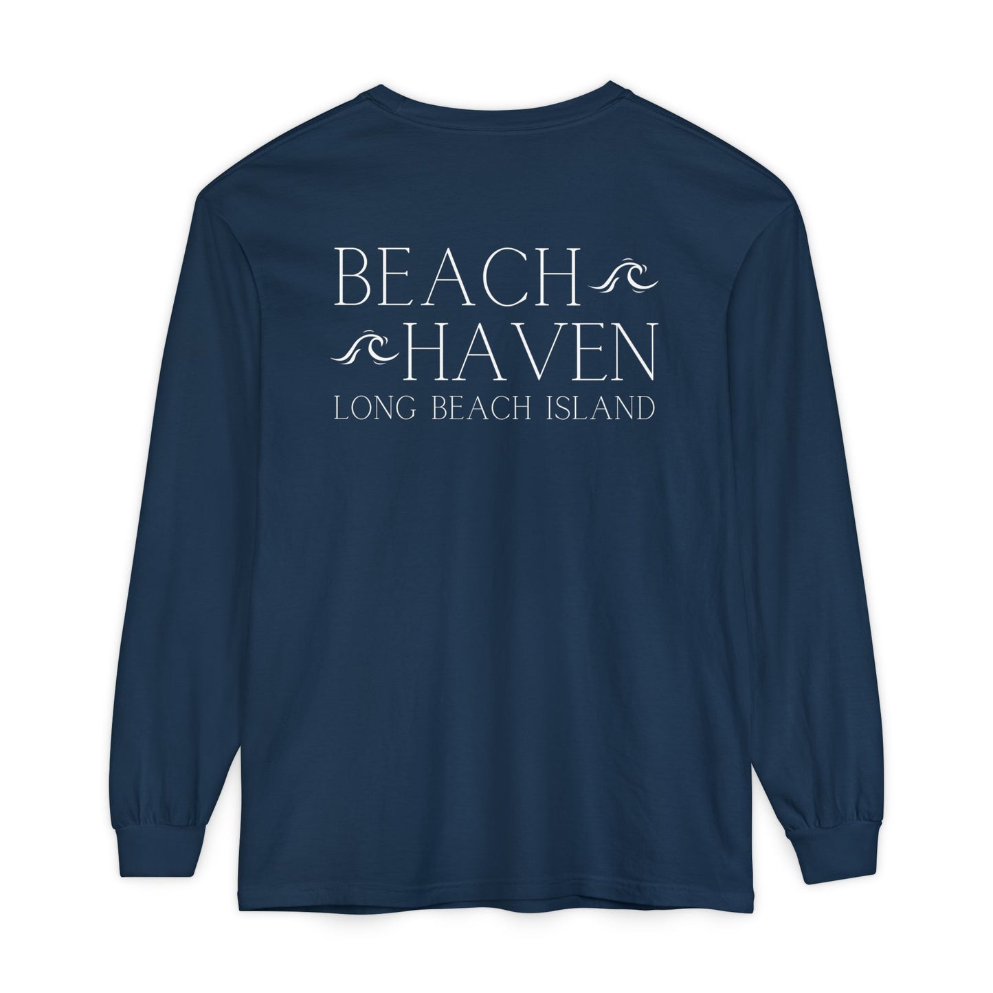 Waves Comfort Colors Long Sleeve Tee, Beach Haven