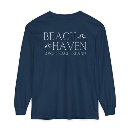 Waves Comfort Colors Long Sleeve Tee, Beach Haven