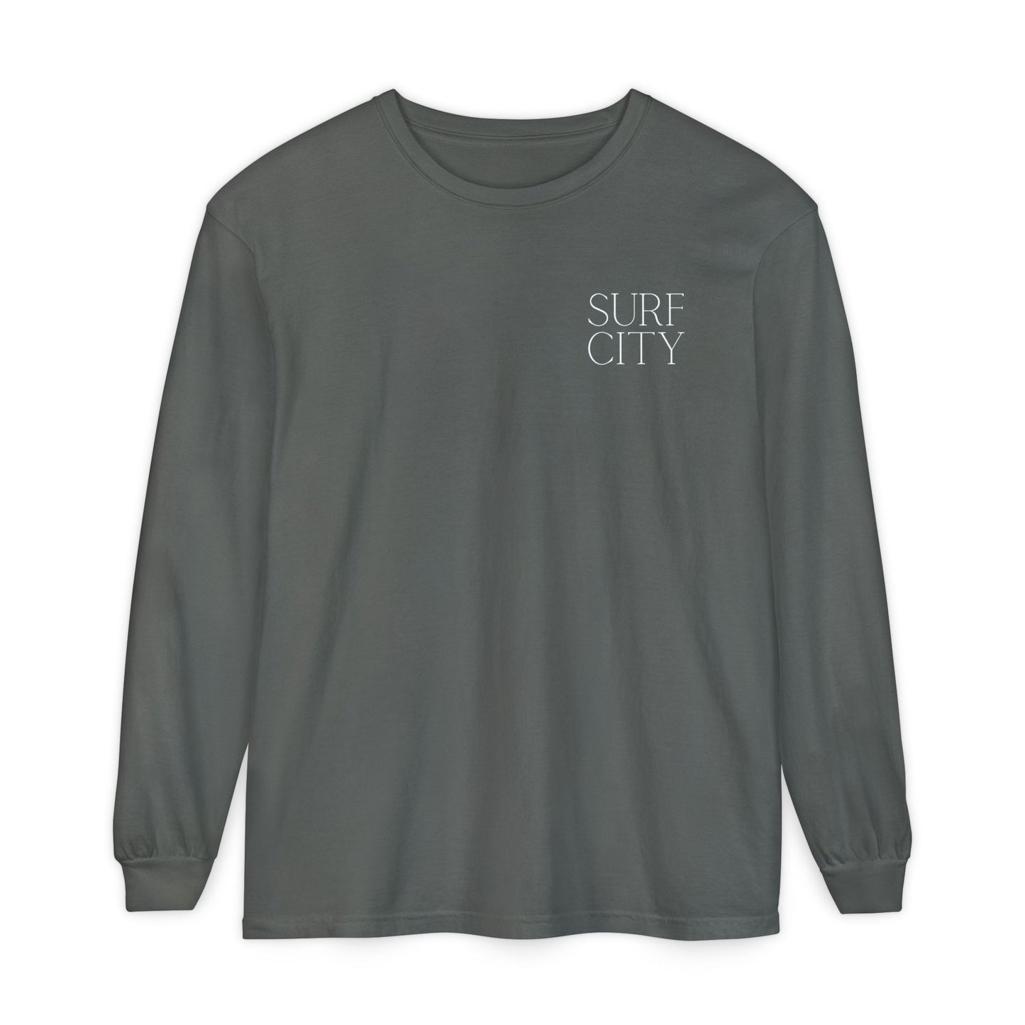 Waves Comfort Colors Long Sleeve Tee, Surf City