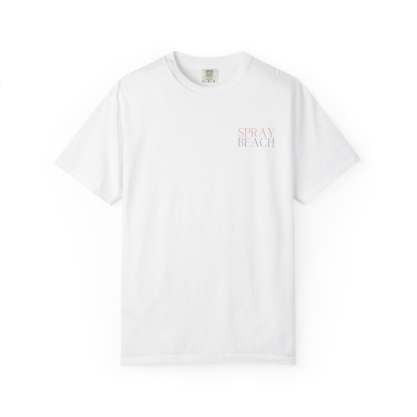 Patriotic Comfort Colors tee, Spray Beach