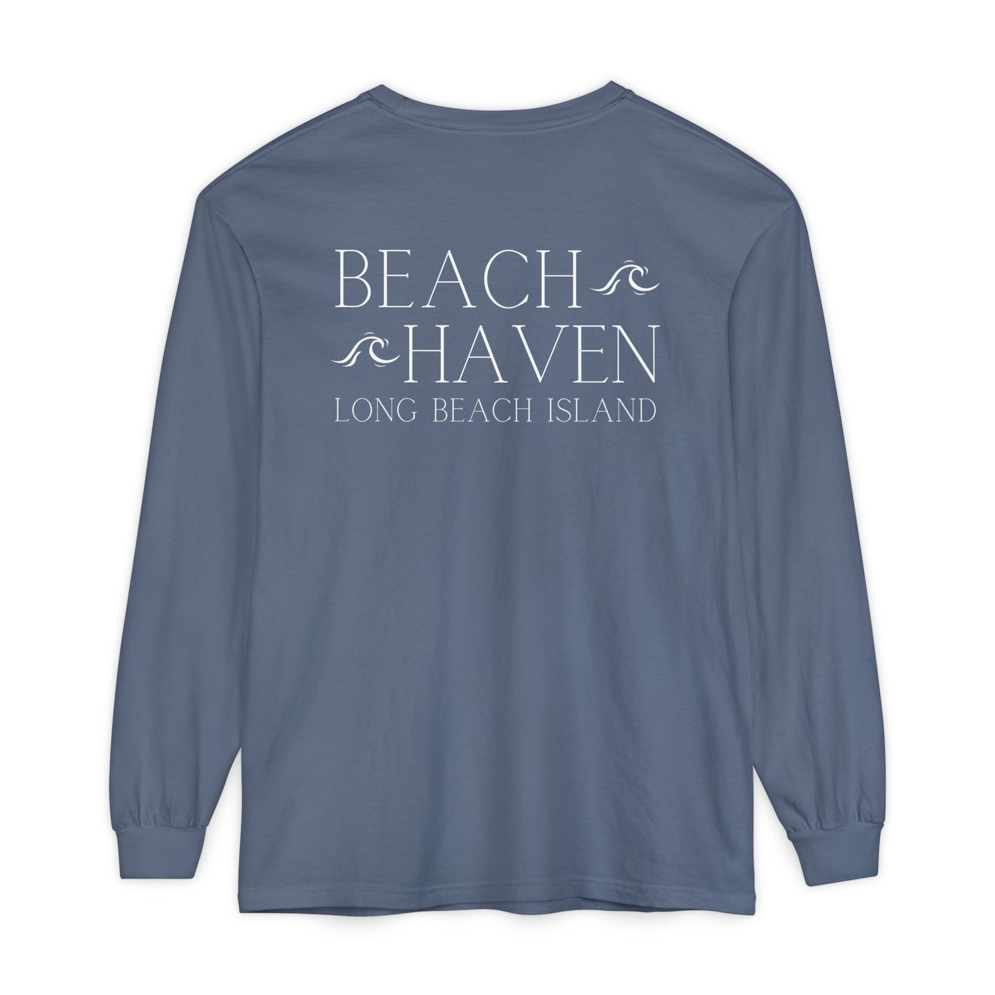Waves Comfort Colors Long Sleeve Tee, Beach Haven