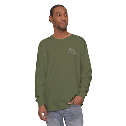 Waves Comfort Colors Long Sleeve Tee, Beach Haven