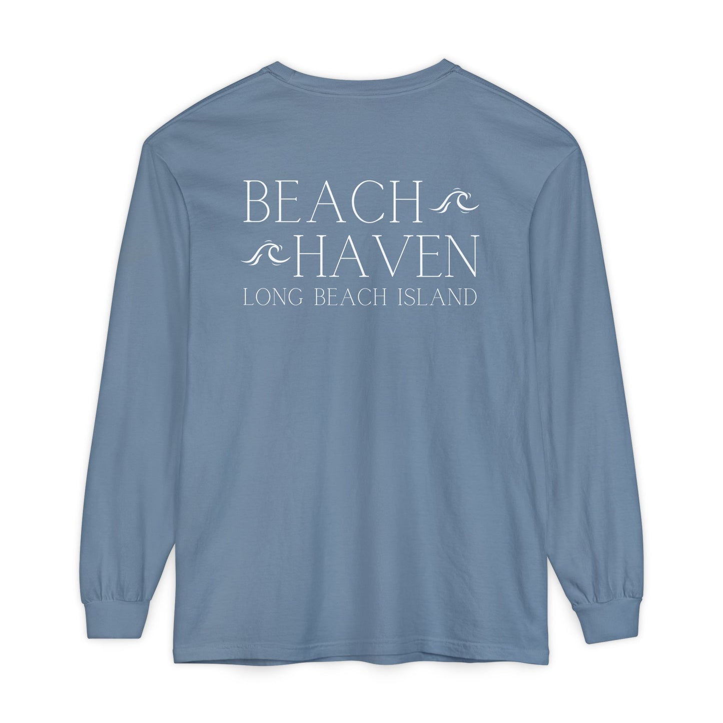 Waves Comfort Colors Long Sleeve Tee, Beach Haven